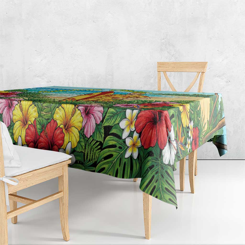 Mirio Togata Summer Chill Tablecloth Tropical Anime Surf Scene