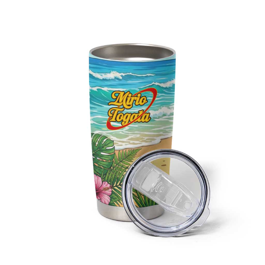 Mirio Togata Summer Chill Tumbler Cup Tropical Anime Surf Scene