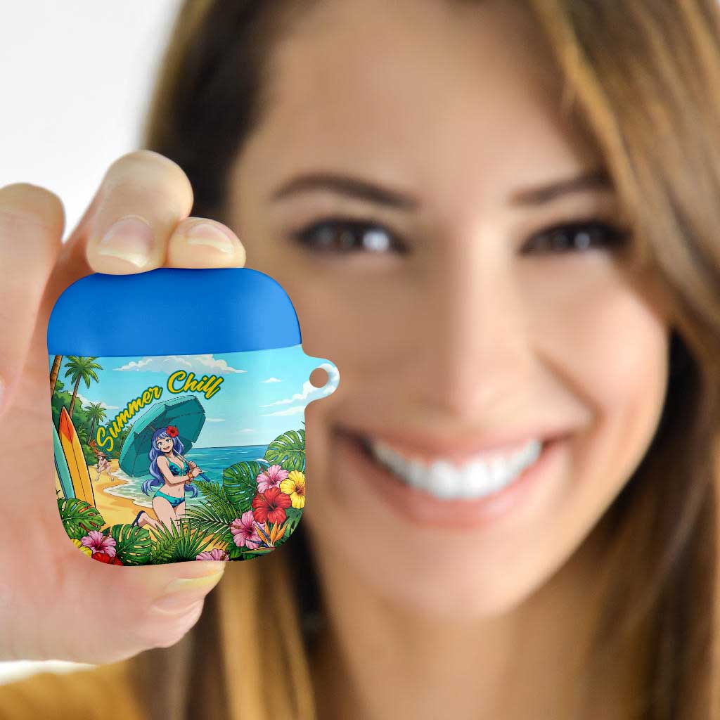 Nejire Hado Summer Chill AirPods Case Tropical Anime Surfside Art