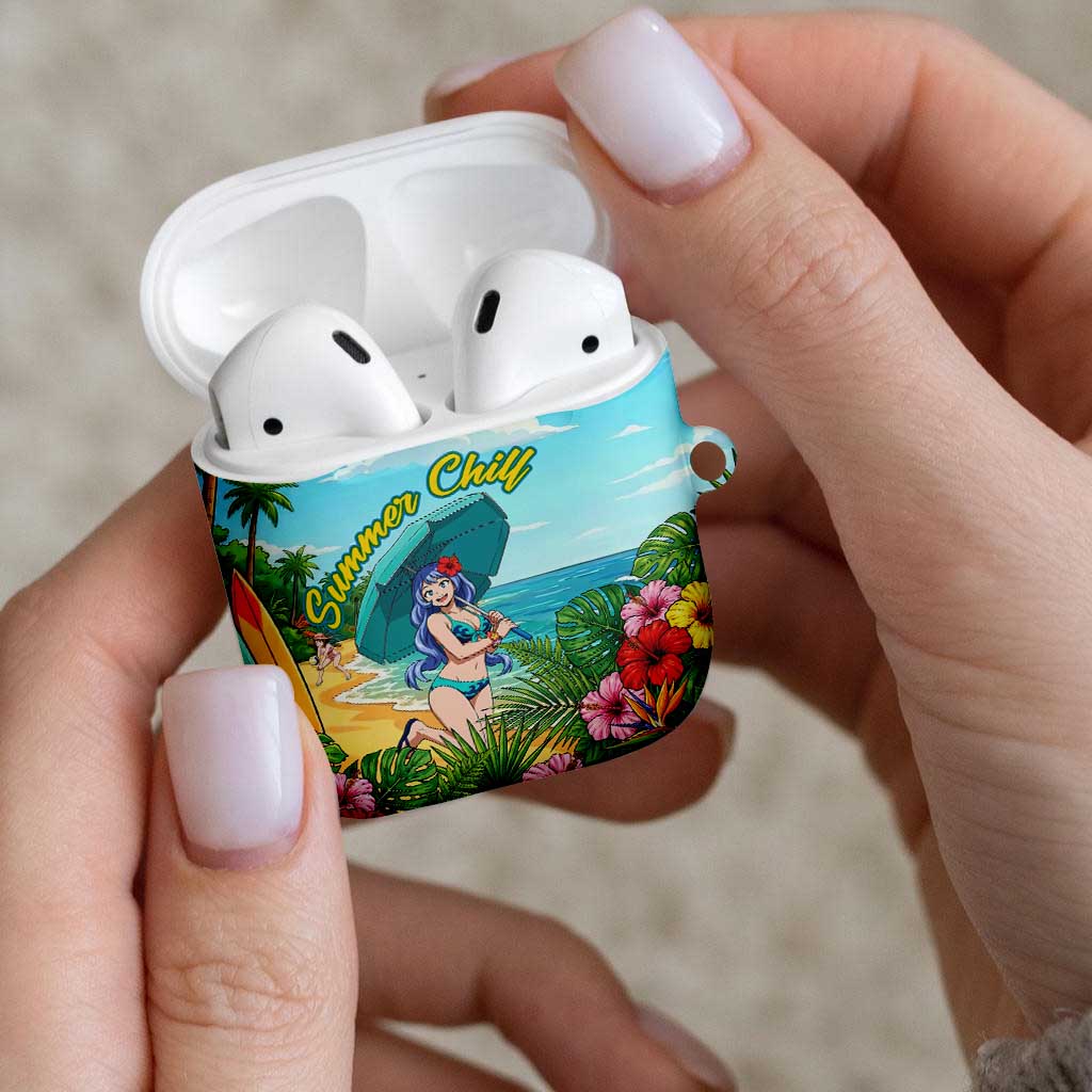 Nejire Hado Summer Chill AirPods Case Tropical Anime Surfside Art