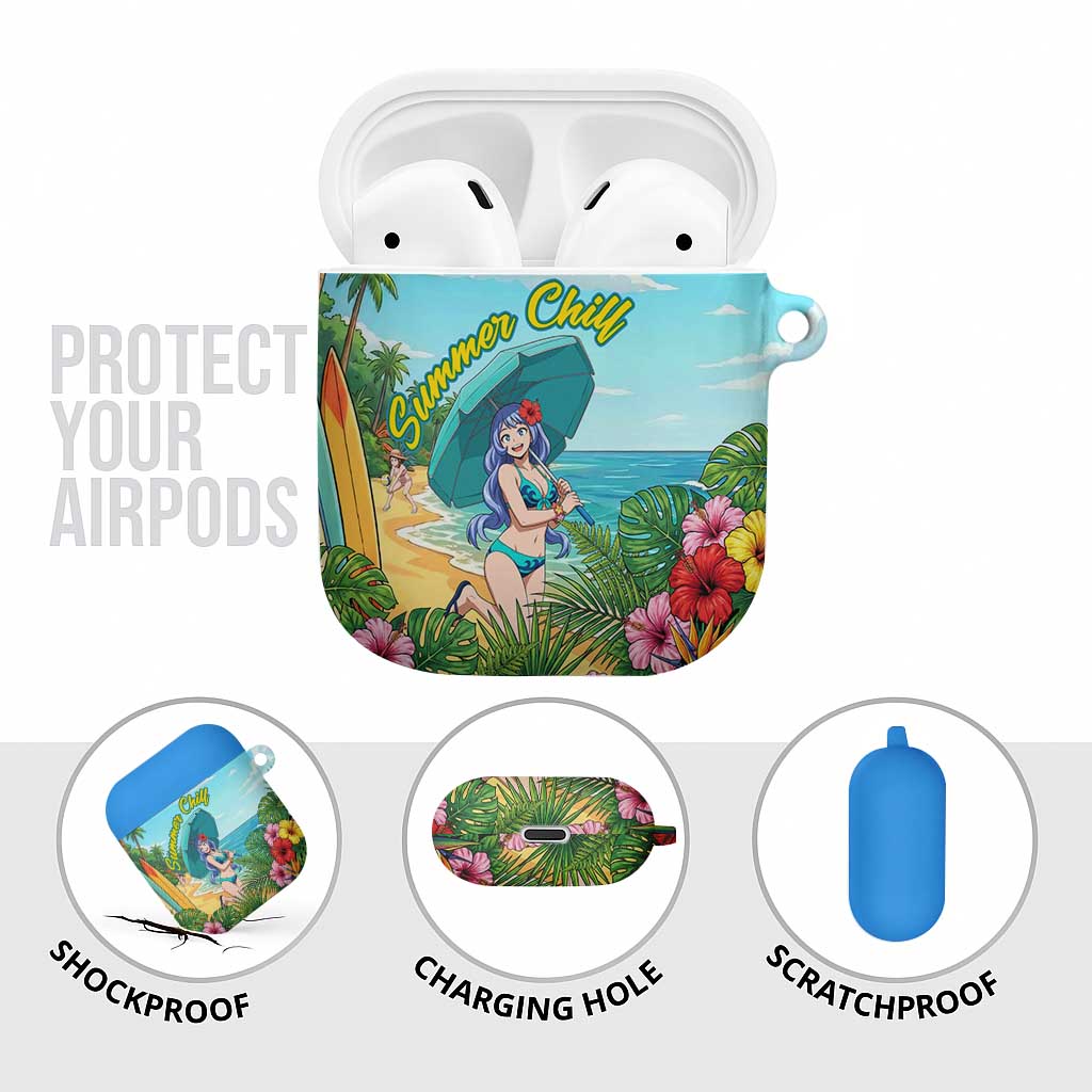 Nejire Hado Summer Chill AirPods Case Tropical Anime Surfside Art