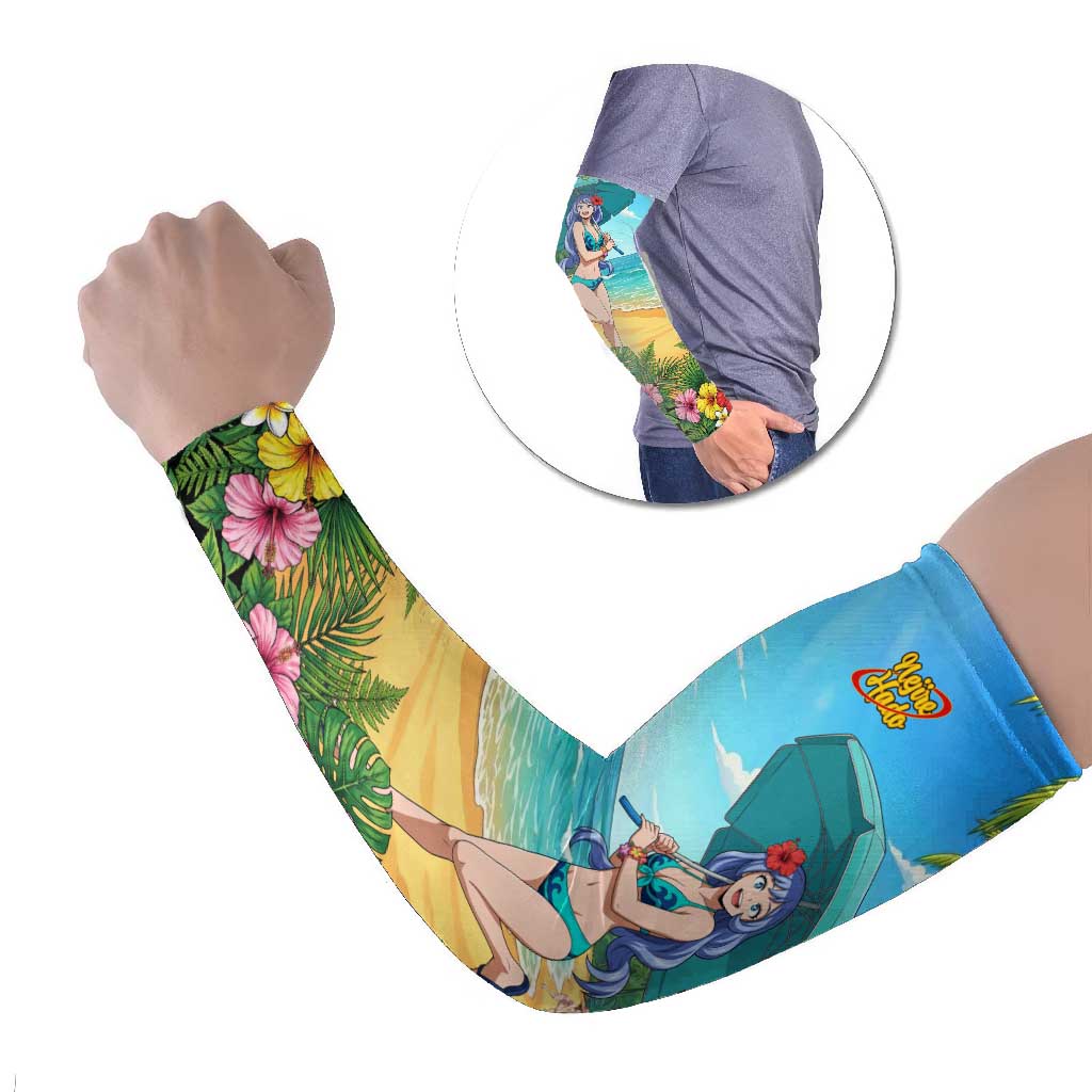 Nejire Hado Summer Chill Arm Sleeves Tropical Anime Surfside Art