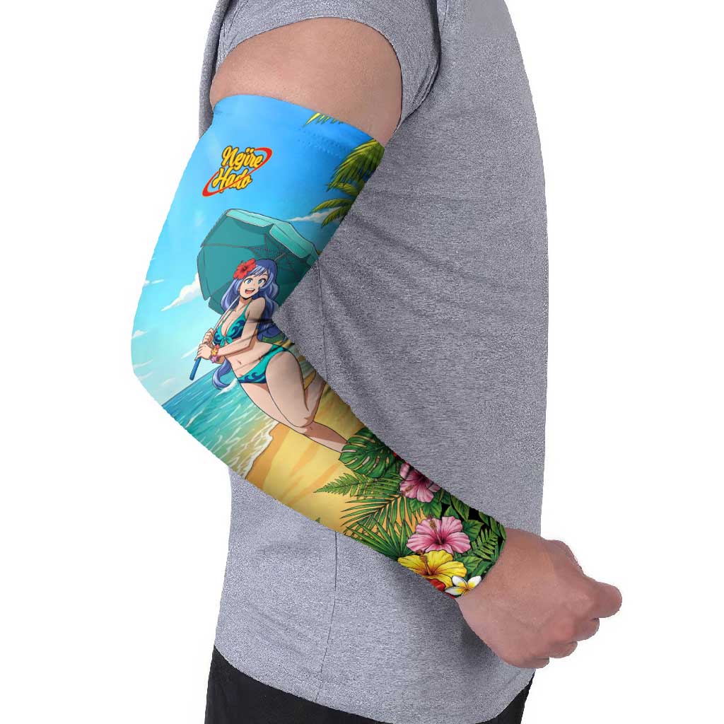 Nejire Hado Summer Chill Arm Sleeves Tropical Anime Surfside Art