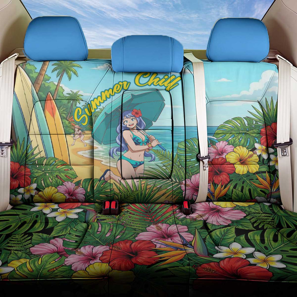Nejire Hado Summer Chill Back Car Seat Cover Tropical Anime Surfside Art
