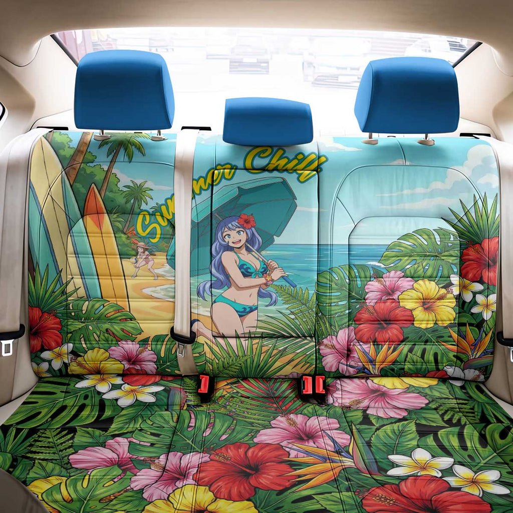 Nejire Hado Summer Chill Back Car Seat Cover Tropical Anime Surfside Art