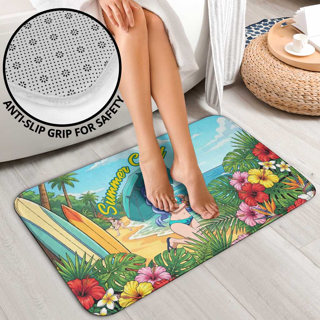 Nejire Hado Summer Chill Bathroom Set Tropical Anime Surfside Art