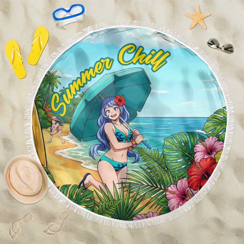 Nejire Hado Summer Chill Beach Blanket Tropical Anime Surfside Art