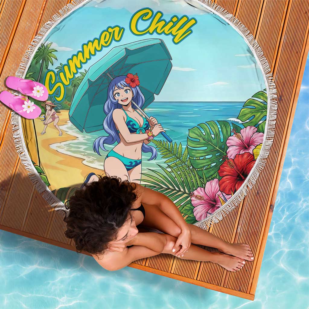Nejire Hado Summer Chill Beach Blanket Tropical Anime Surfside Art