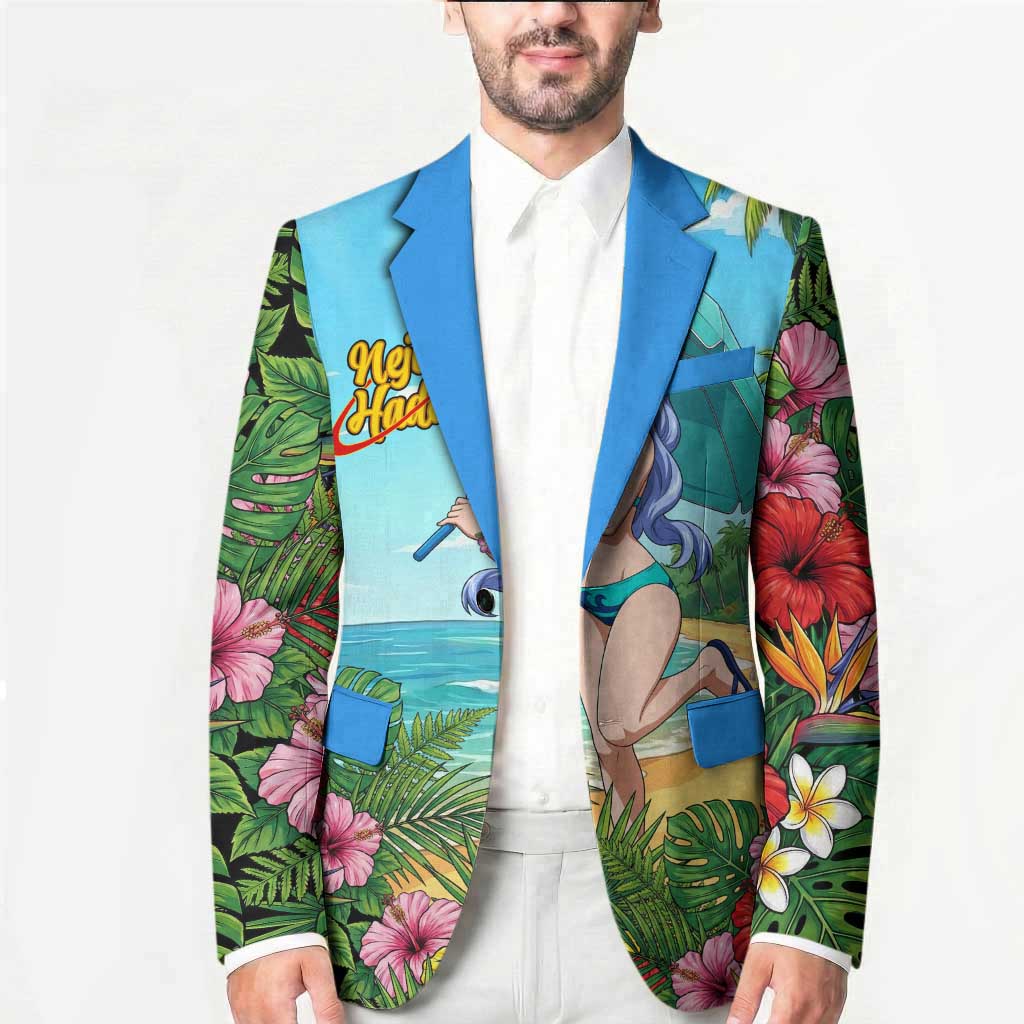 Nejire Hado Summer Chill Blazer Tropical Anime Surfside Art