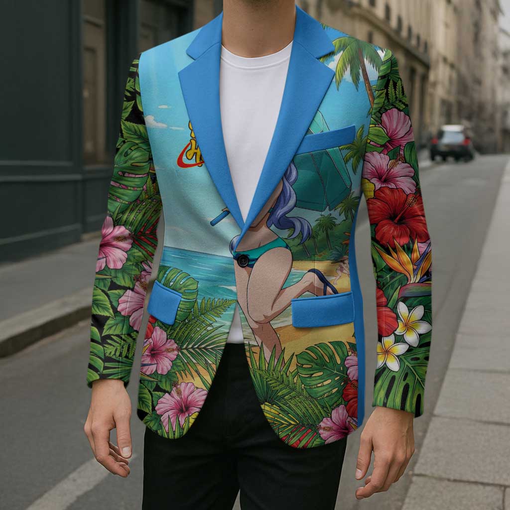 Nejire Hado Summer Chill Blazer Tropical Anime Surfside Art