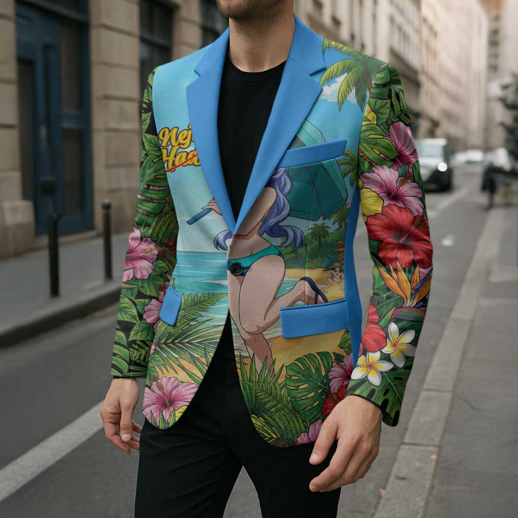 Nejire Hado Summer Chill Blazer Tropical Anime Surfside Art