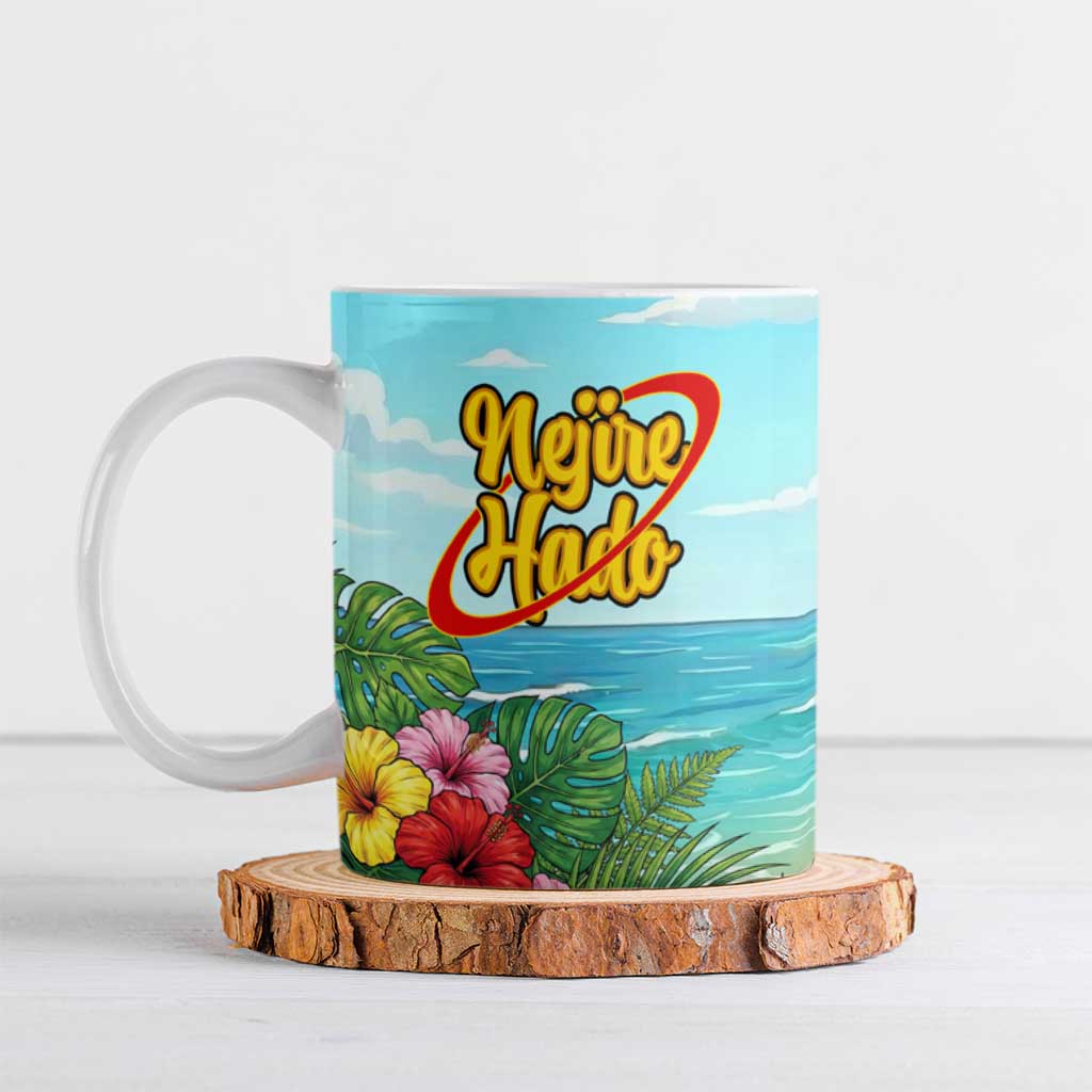 Nejire Hado Summer Chill Ceramic Mug Tropical Anime Surfside Art