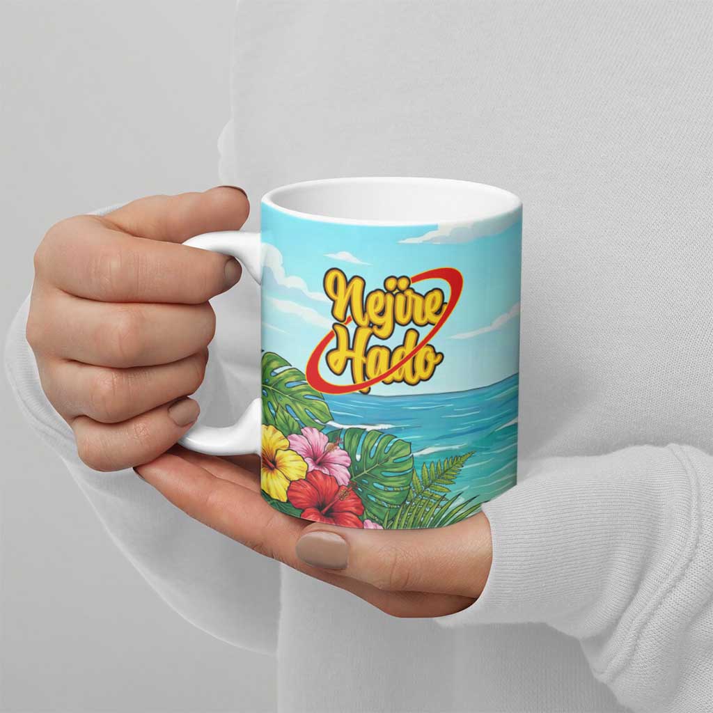 Nejire Hado Summer Chill Ceramic Mug Tropical Anime Surfside Art