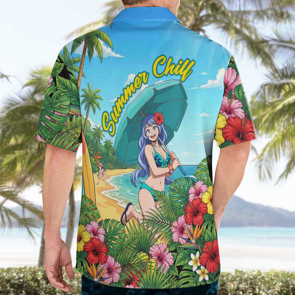 Nejire Hado Summer Chill Hawaiian Shirt Tropical Anime Surfside Art