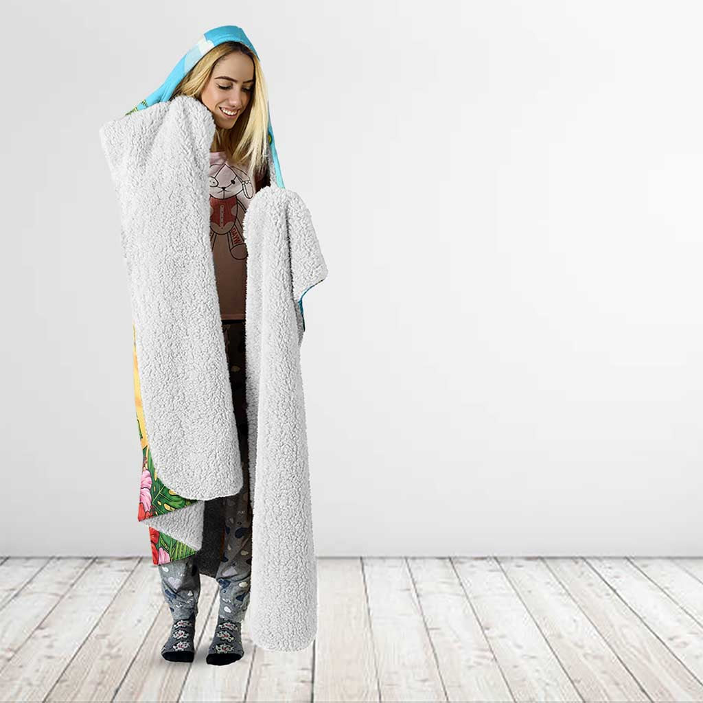 Nejire Hado Summer Chill Hooded Blanket Tropical Anime Surfside Art