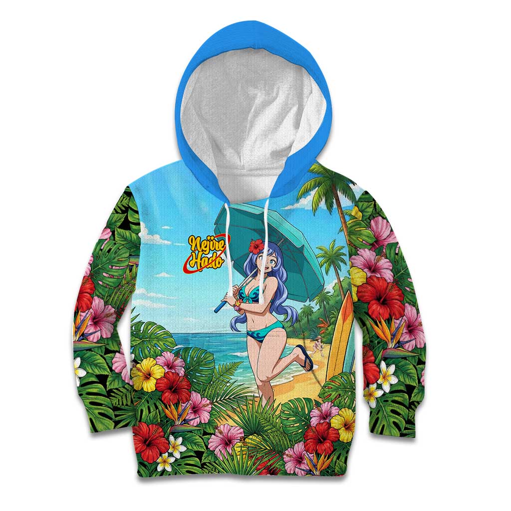 Nejire Hado Summer Chill Kid Hoodie Tropical Anime Surfside Art