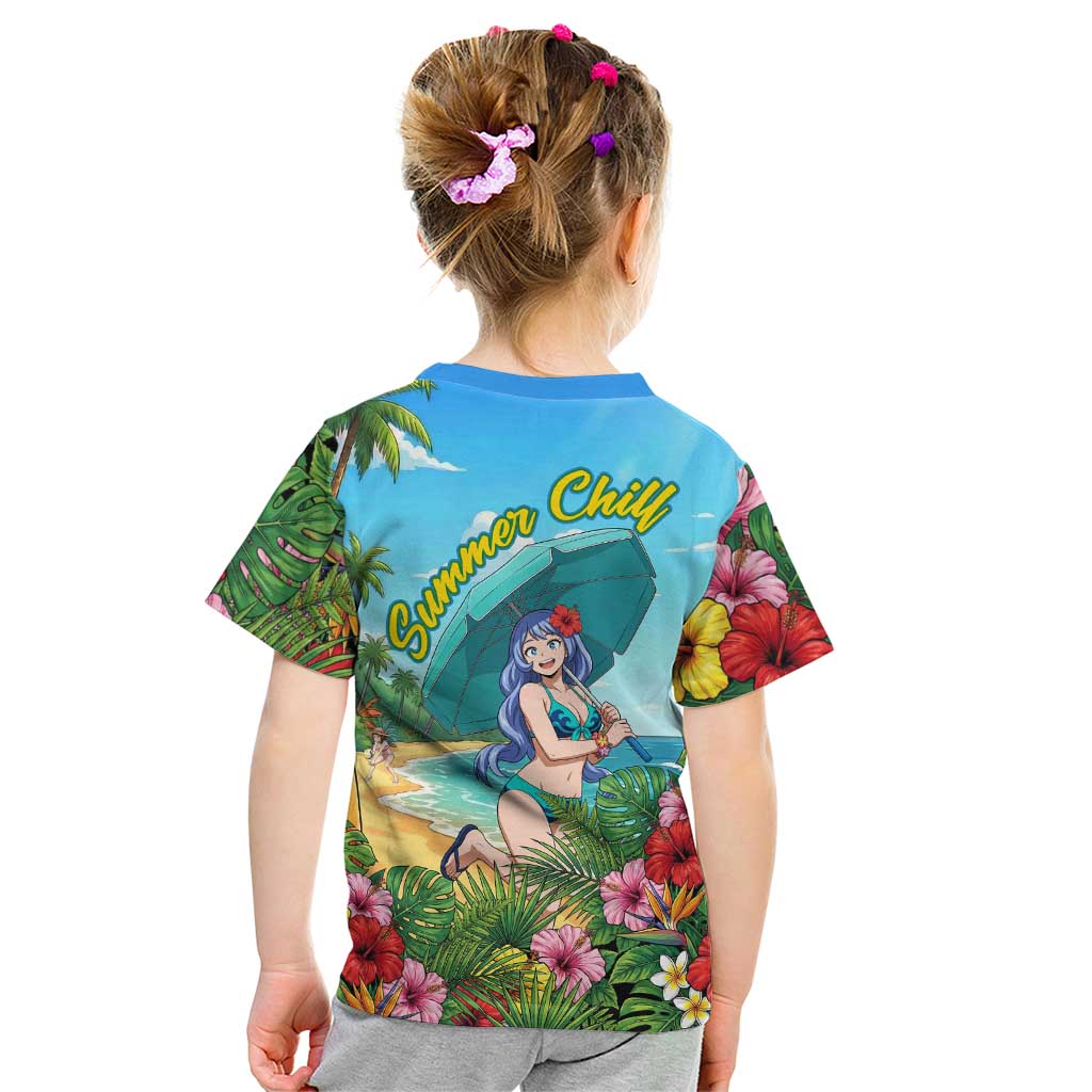 Nejire Hado Summer Chill Kid T Shirt Tropical Anime Surfside Art