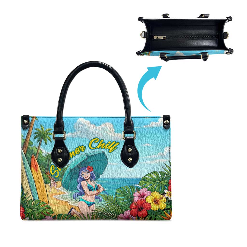 Nejire Hado Summer Chill Leather Bag Tropical Anime Surfside Art