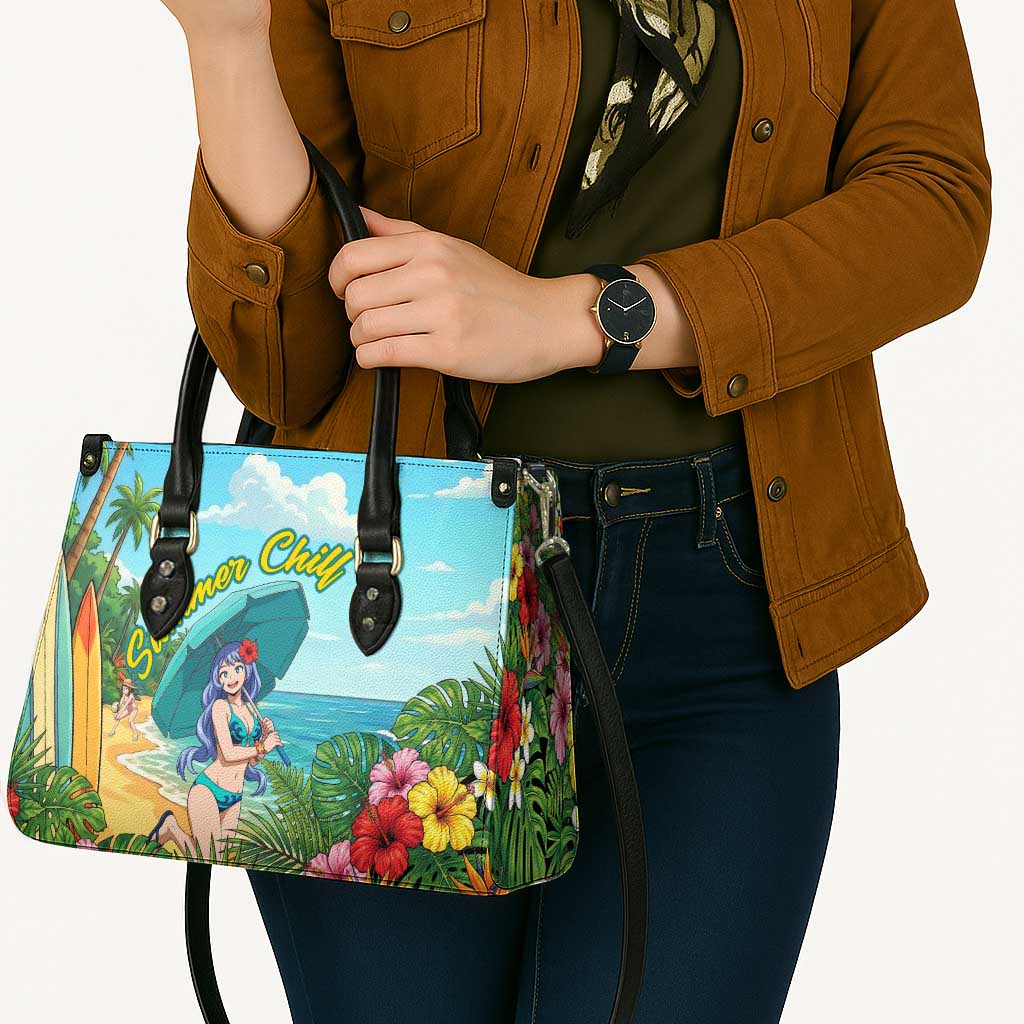 Nejire Hado Summer Chill Leather Bag Tropical Anime Surfside Art