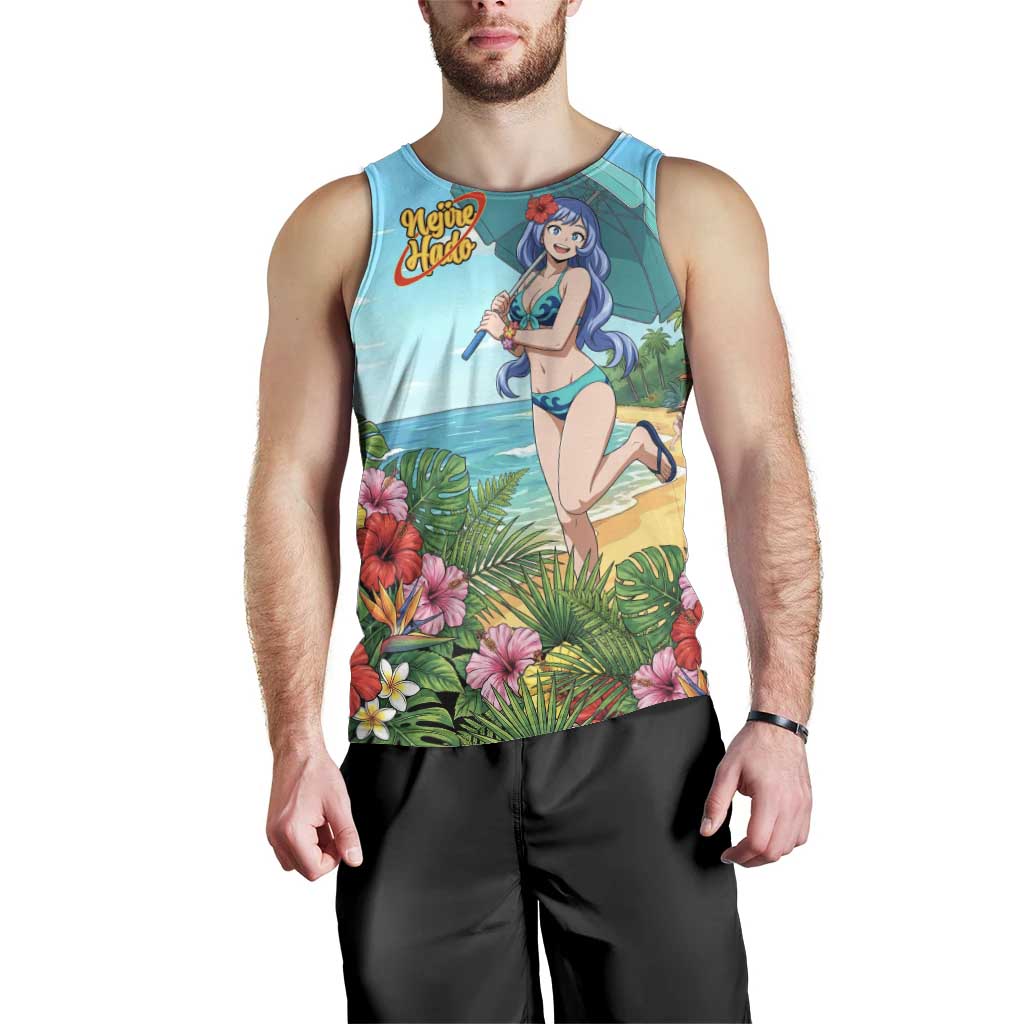 Nejire Hado Summer Chill Men Tank Top Tropical Anime Surfside Art