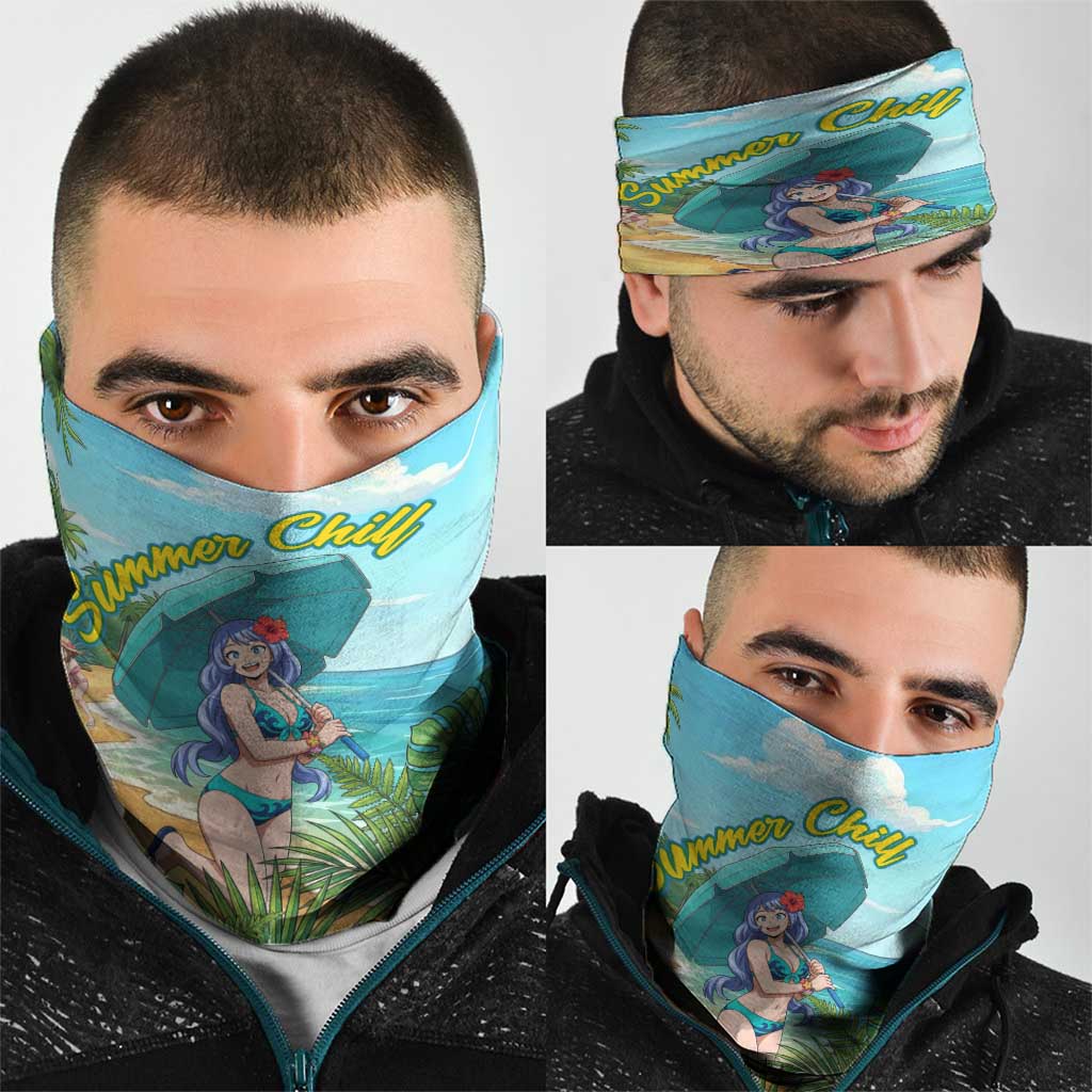 Nejire Hado Summer Chill Neck Gaiter Tropical Anime Surfside Art