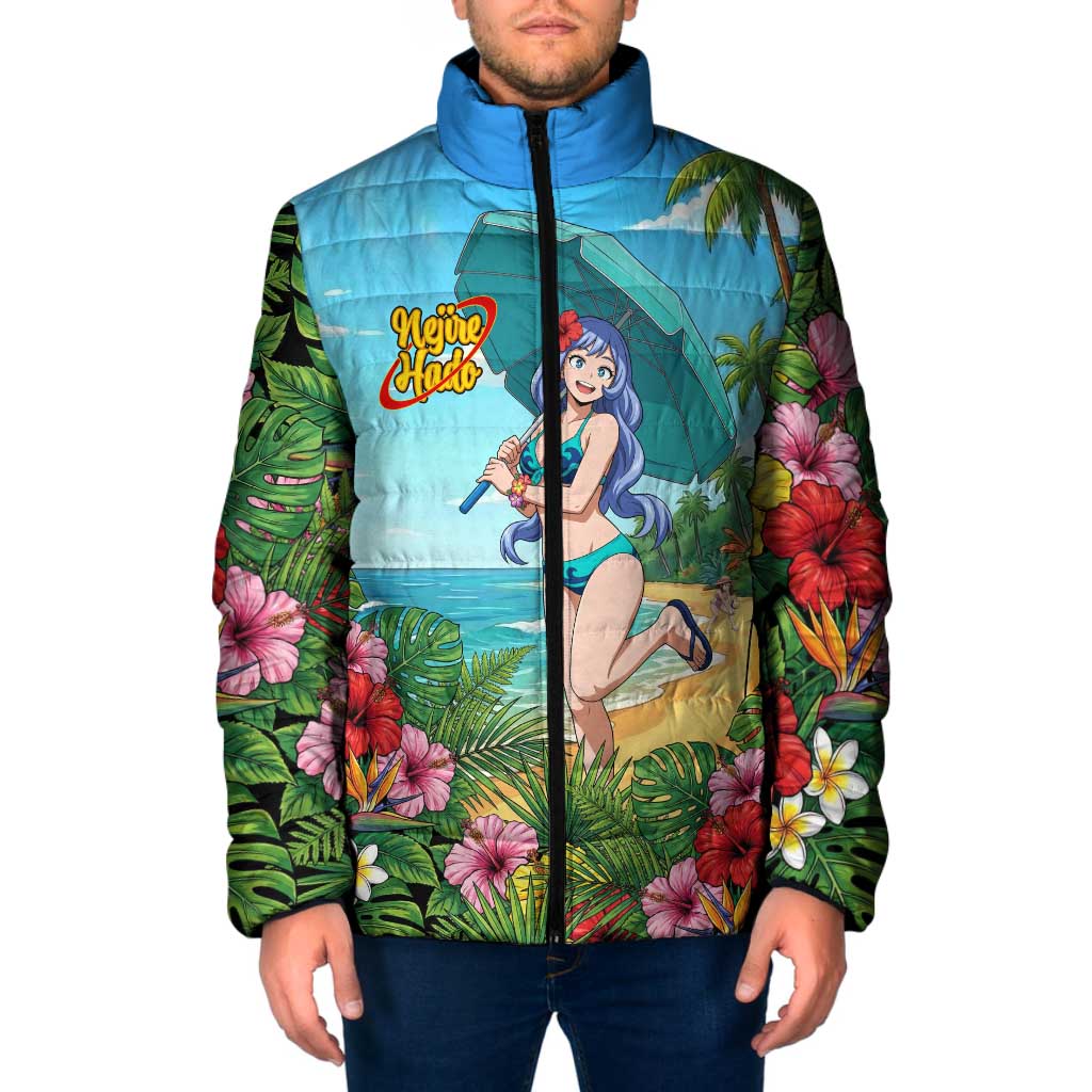 Nejire Hado Summer Chill Padded Jacket Tropical Anime Surfside Art