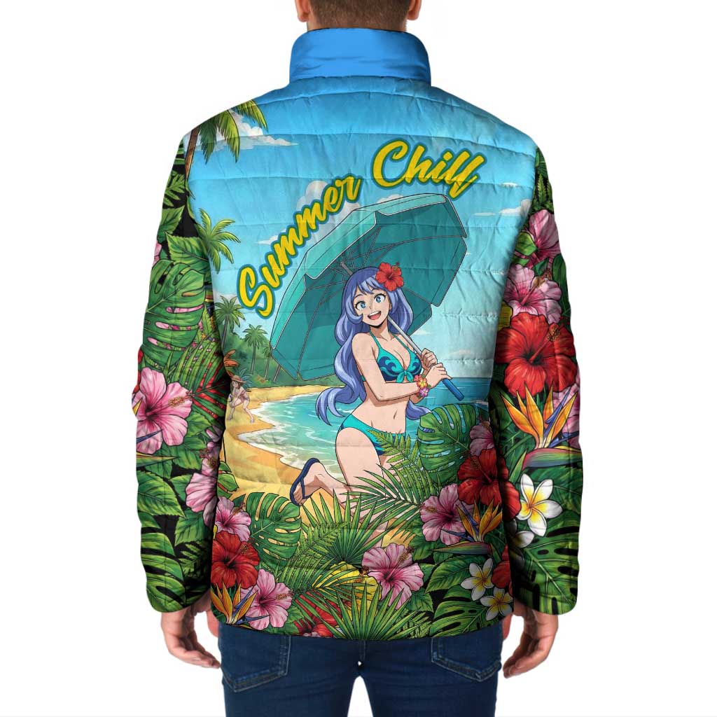 Nejire Hado Summer Chill Padded Jacket Tropical Anime Surfside Art