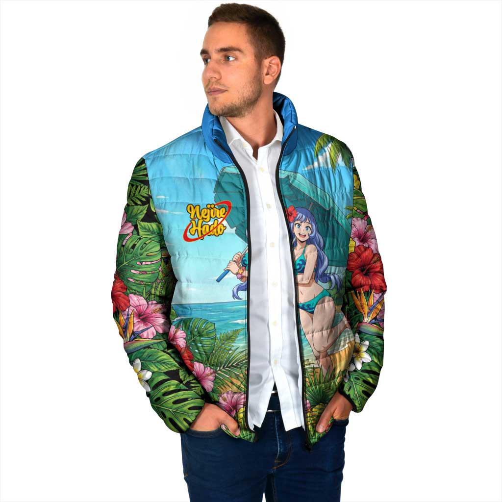 Nejire Hado Summer Chill Padded Jacket Tropical Anime Surfside Art
