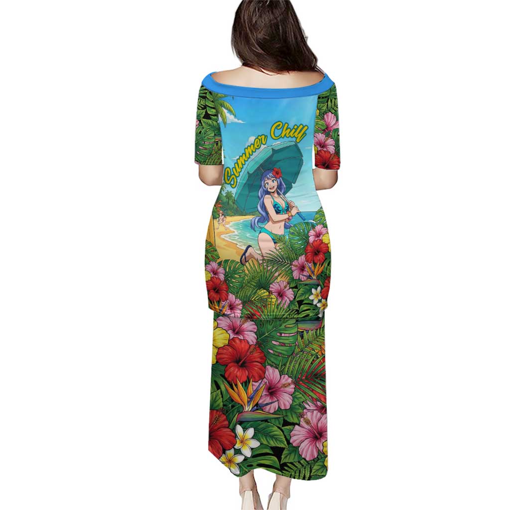 Nejire Hado Summer Chill Puletasi Tropical Anime Surfside Art