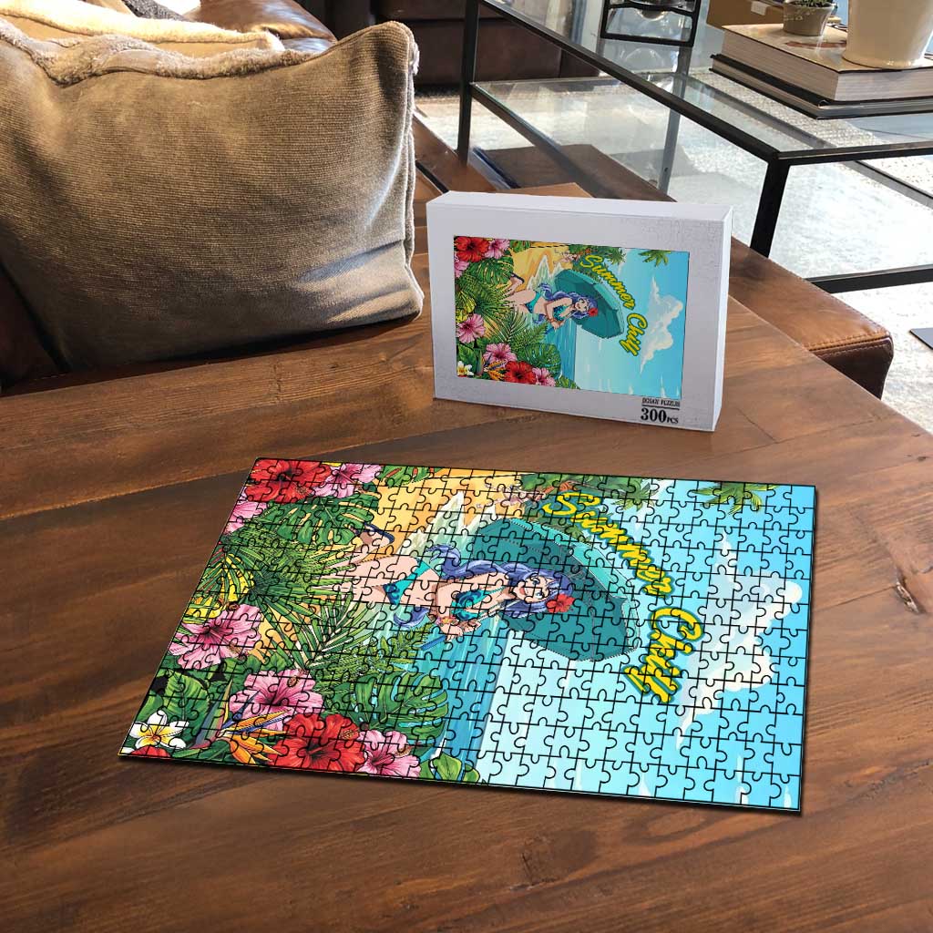 Nejire Hado Summer Chill Puzzle Tropical Anime Surfside Art