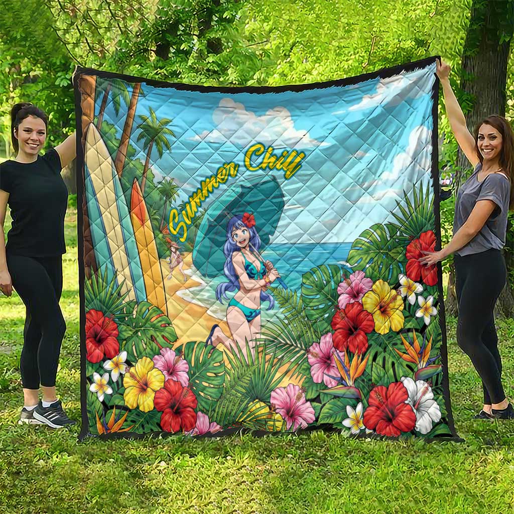 Nejire Hado Summer Chill Quilt Tropical Anime Surfside Art