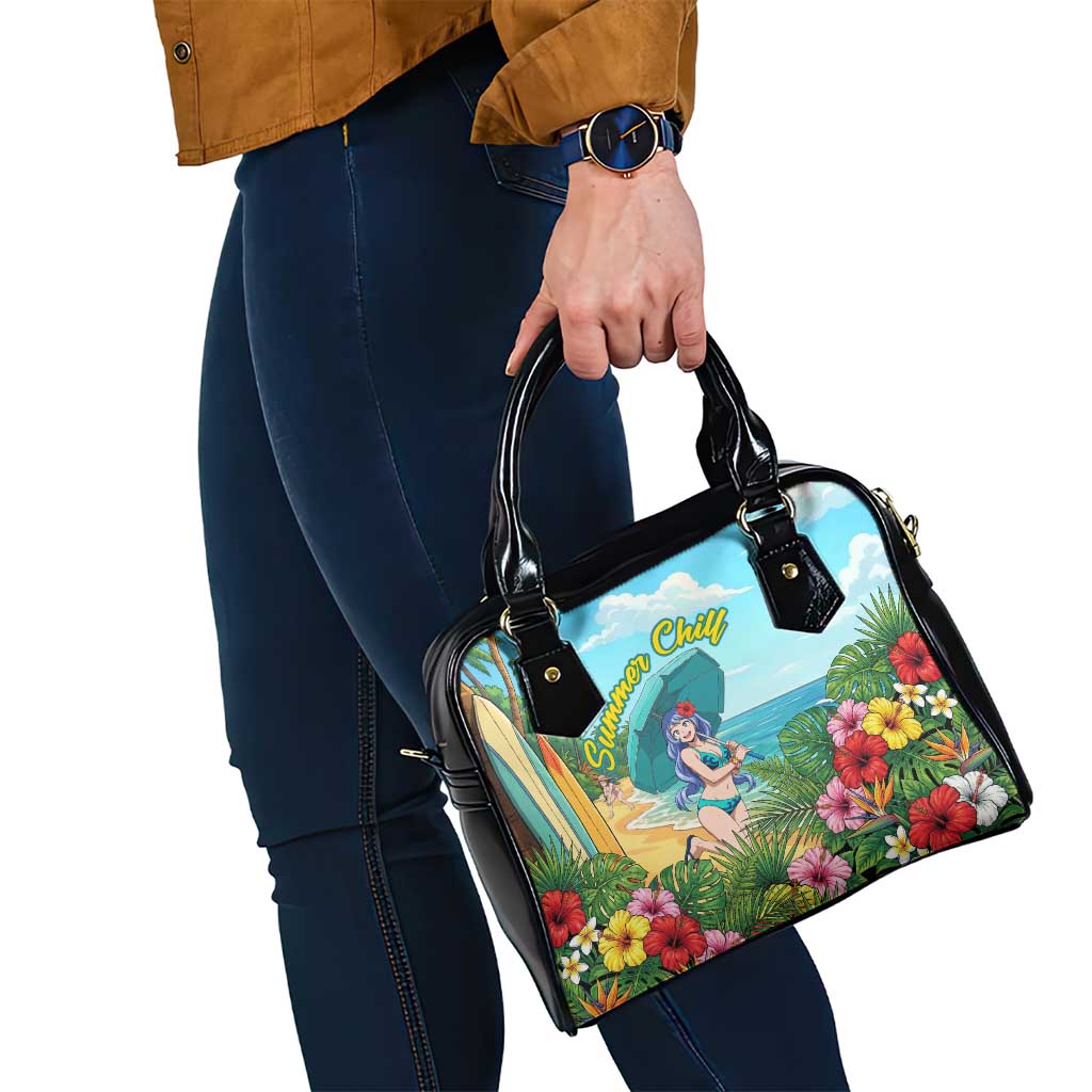 Nejire Hado Summer Chill Shoulder Handbag Tropical Anime Surfside Art