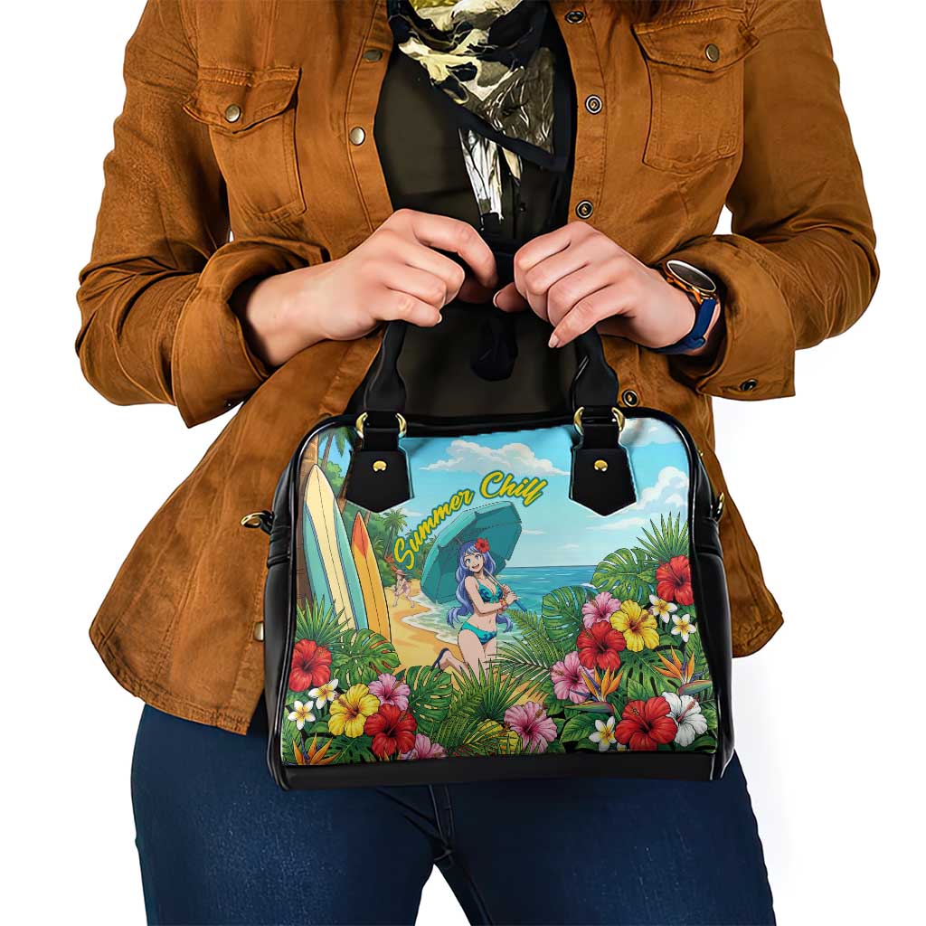 Nejire Hado Summer Chill Shoulder Handbag Tropical Anime Surfside Art