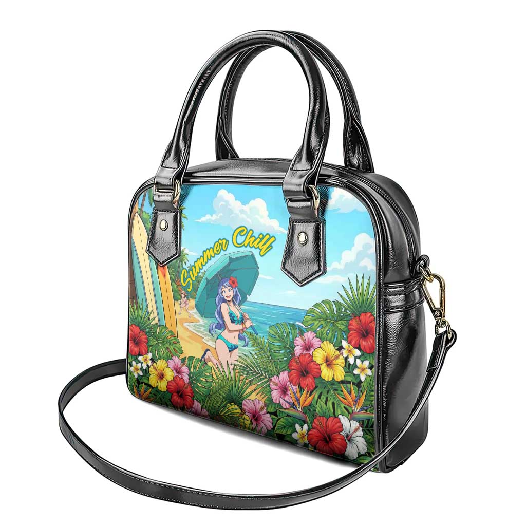 Nejire Hado Summer Chill Shoulder Handbag Tropical Anime Surfside Art
