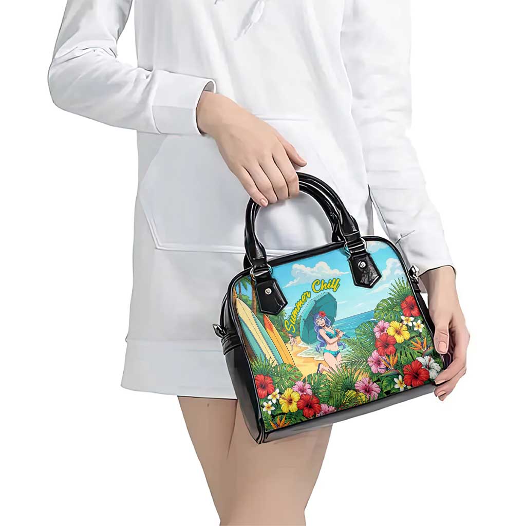 Nejire Hado Summer Chill Shoulder Handbag Tropical Anime Surfside Art
