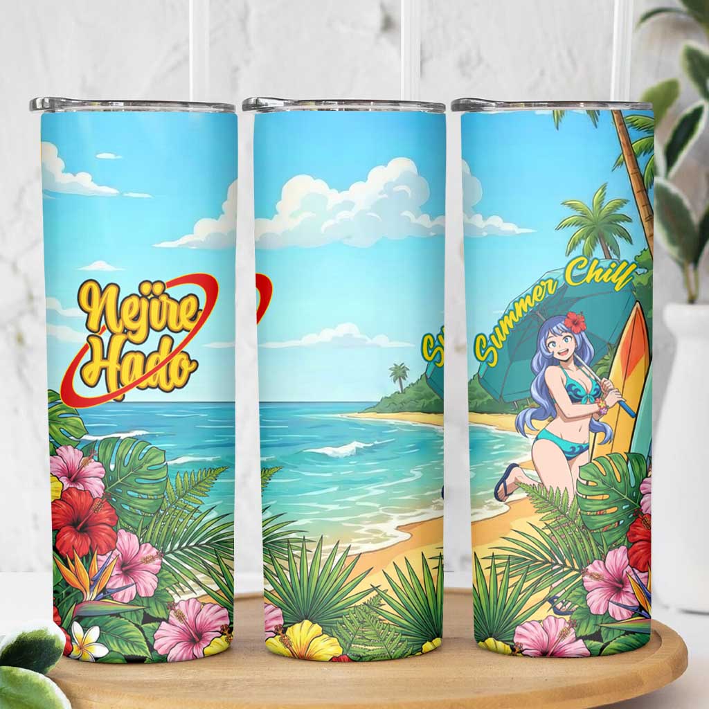 Nejire Hado Summer Chill Skinny Tumbler Tropical Anime Surfside Art