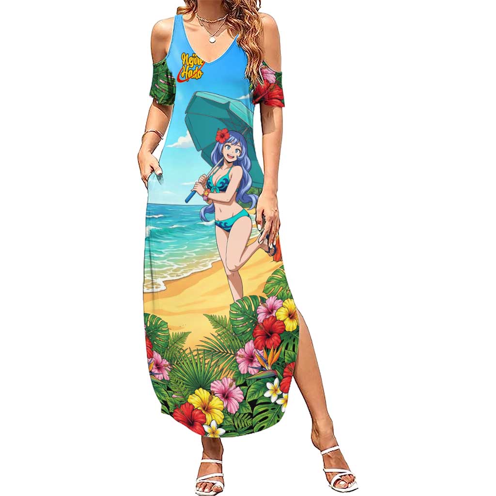 Nejire Hado Summer Chill Summer Maxi Dress Tropical Anime Surfside Art