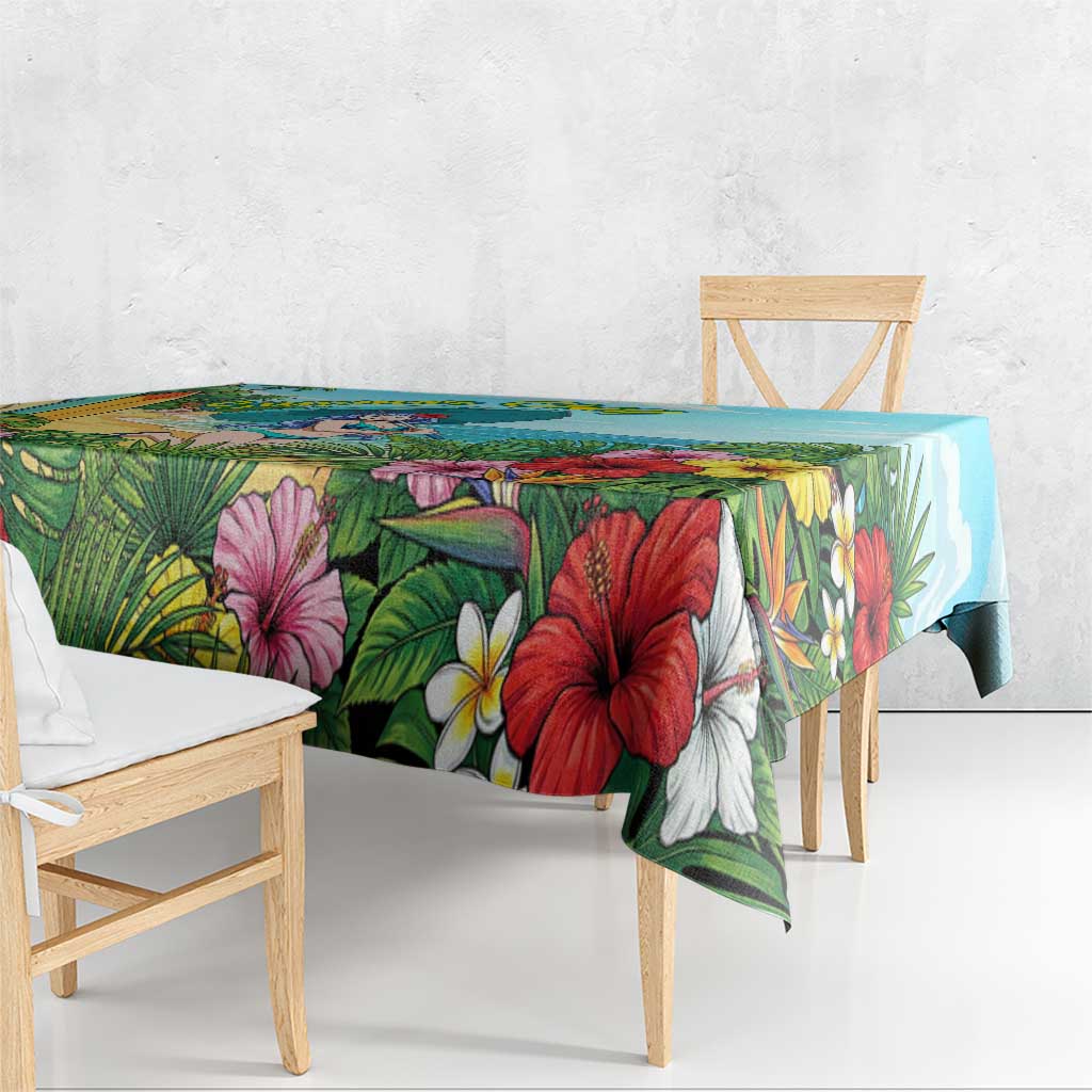 Nejire Hado Summer Chill Tablecloth Tropical Anime Surfside Art