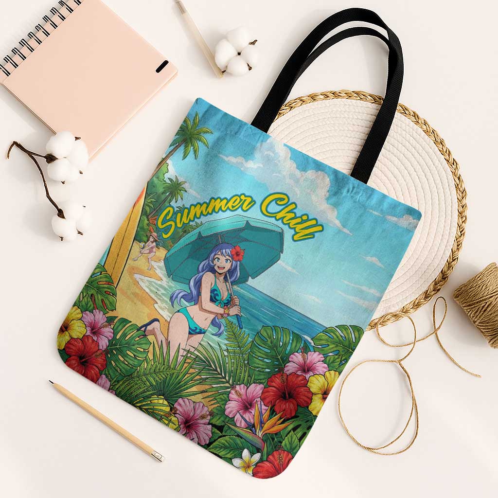 Nejire Hado Summer Chill Tote Bag Tropical Anime Surfside Art