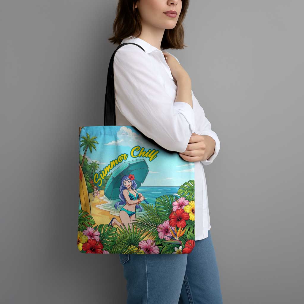 Nejire Hado Summer Chill Tote Bag Tropical Anime Surfside Art