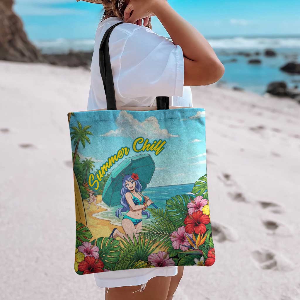 Nejire Hado Summer Chill Tote Bag Tropical Anime Surfside Art