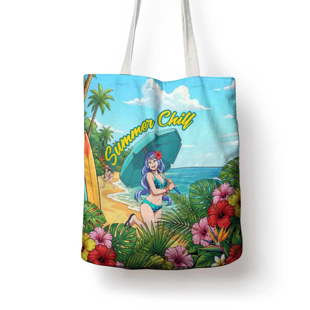 Nejire Hado Summer Chill Tote Bag Tropical Anime Surfside Art