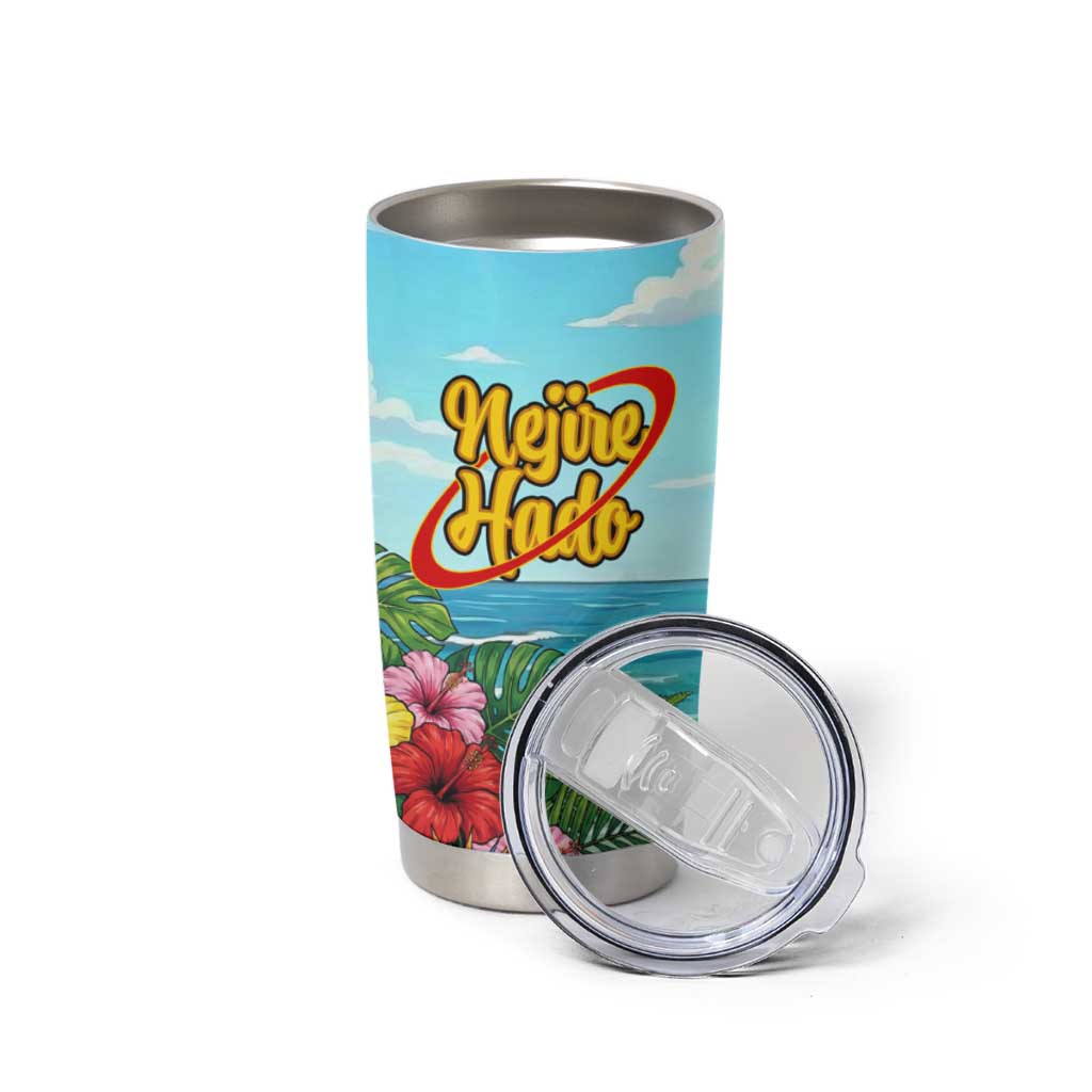 Nejire Hado Summer Chill Tumbler Cup Tropical Anime Surfside Art