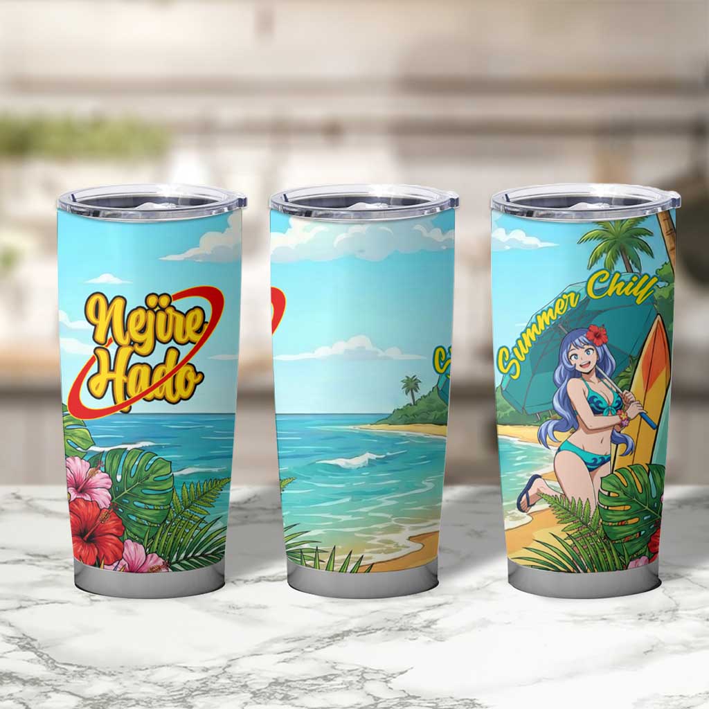 Nejire Hado Summer Chill Tumbler Cup Tropical Anime Surfside Art