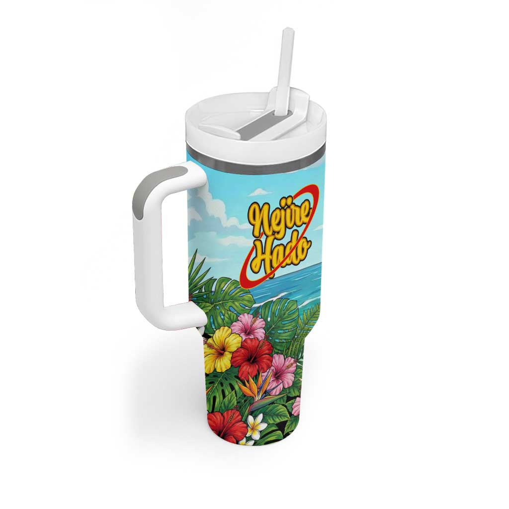 Nejire Hado Summer Chill Tumbler With Handle Tropical Anime Surfside Art