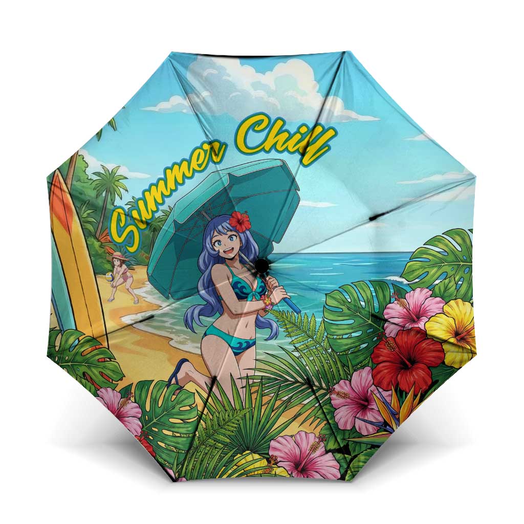 Nejire Hado Summer Chill Umbrella Tropical Anime Surfside Art