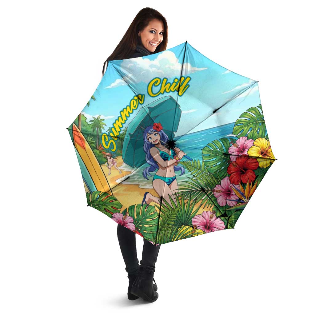 Nejire Hado Summer Chill Umbrella Tropical Anime Surfside Art