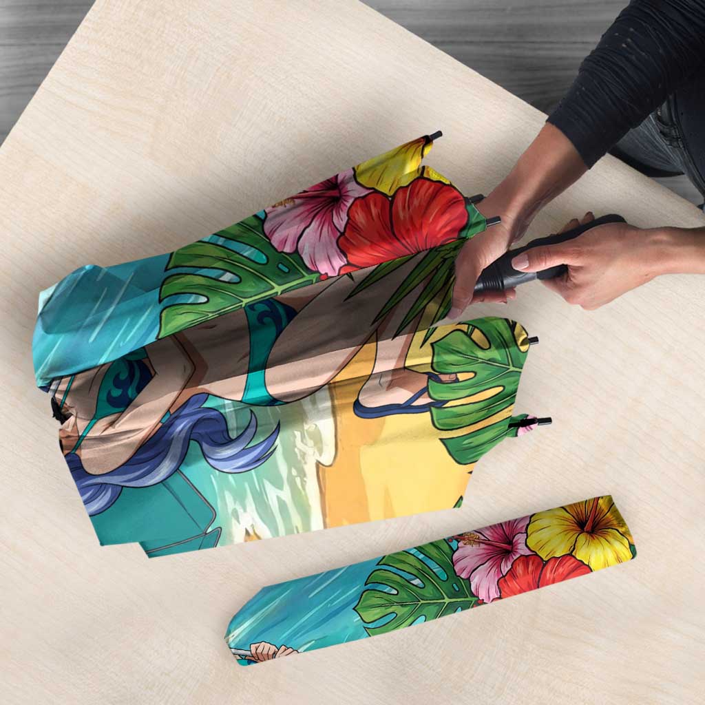 Nejire Hado Summer Chill Umbrella Tropical Anime Surfside Art