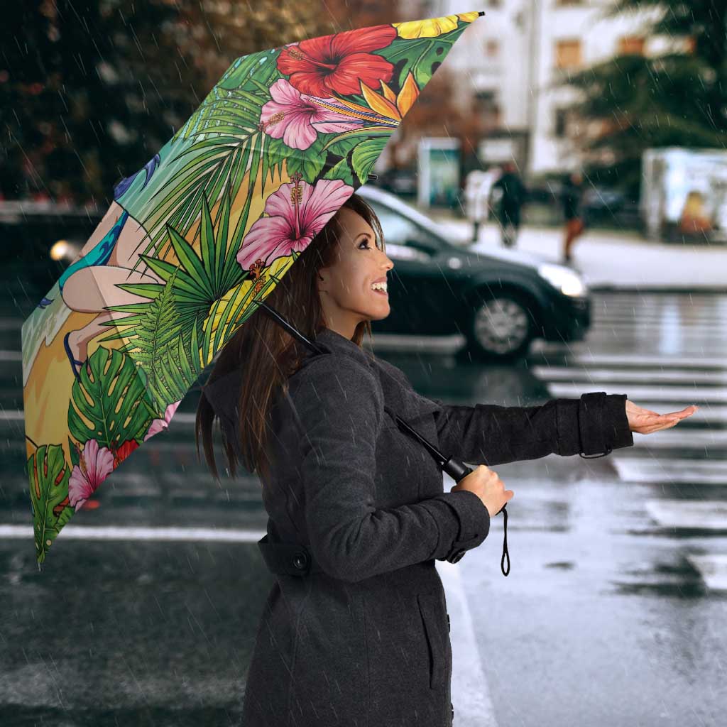 Nejire Hado Summer Chill Umbrella Tropical Anime Surfside Art