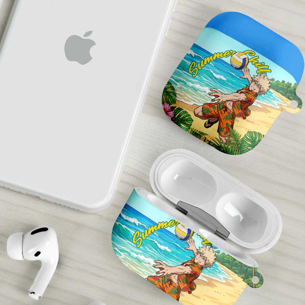 Katsuki Bakugo Summer Chill AirPods Case Tropical Anime Action Scene